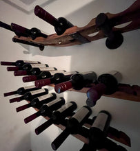 Load image into Gallery viewer, Wall mounted wine rack for seven bottles
