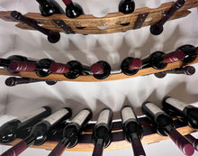 Load image into Gallery viewer, Wall mounted wine rack for seven bottles
