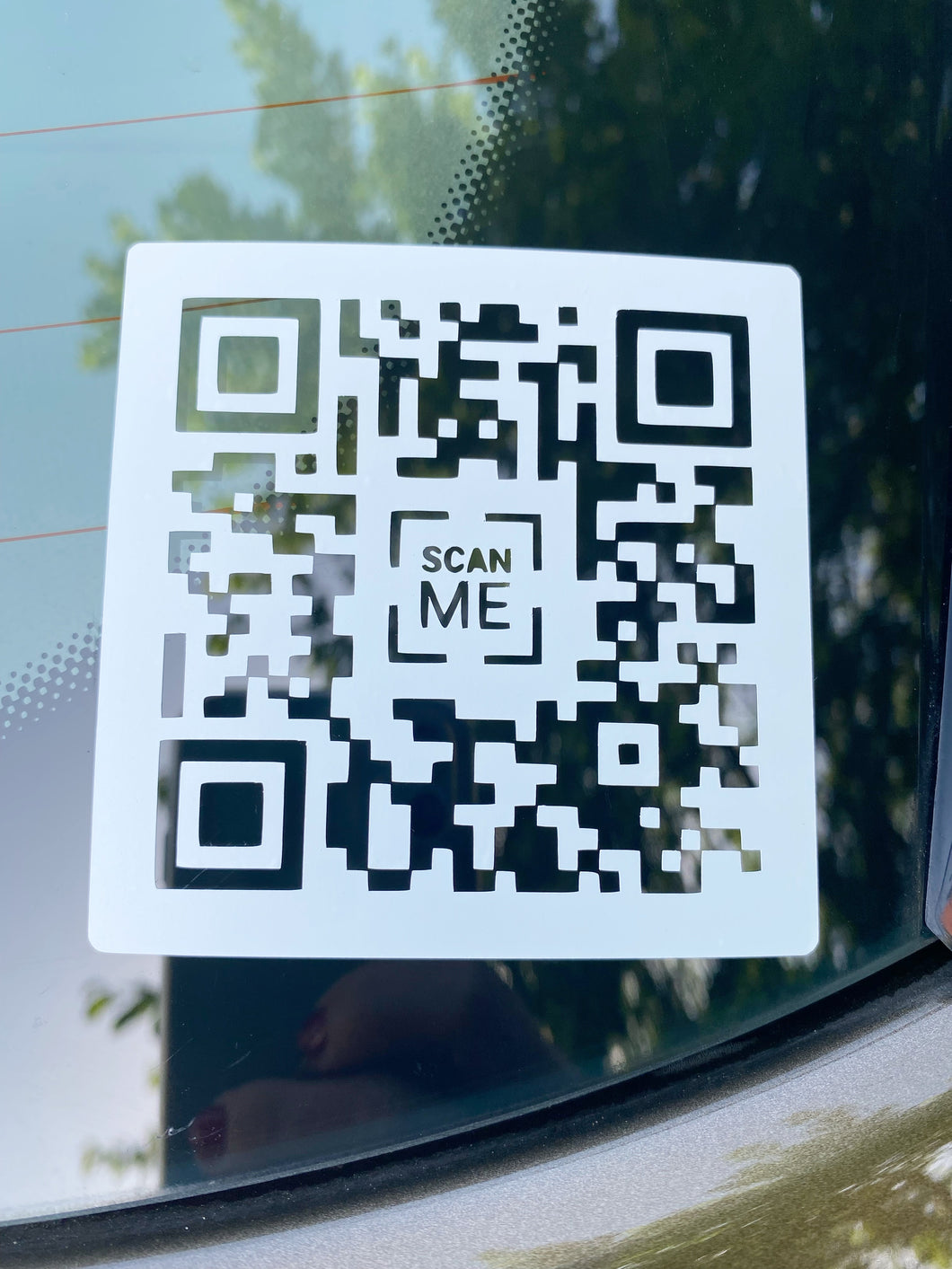 QR Code Auto Aufkleber, Decal, Sticker removable. Oracal 651 vinyl